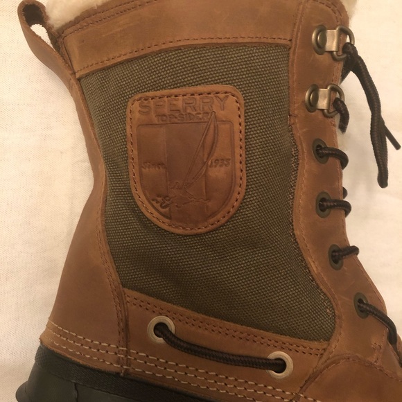 Sperry Men’s Ice Bay Tall Boot - Brown/Olive - Picture 5 of 13